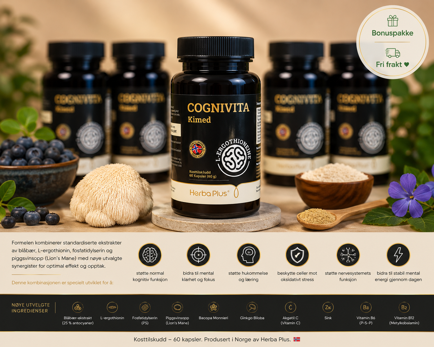 Herba Plus Cognivita - Hjernehelse - 6 for 5