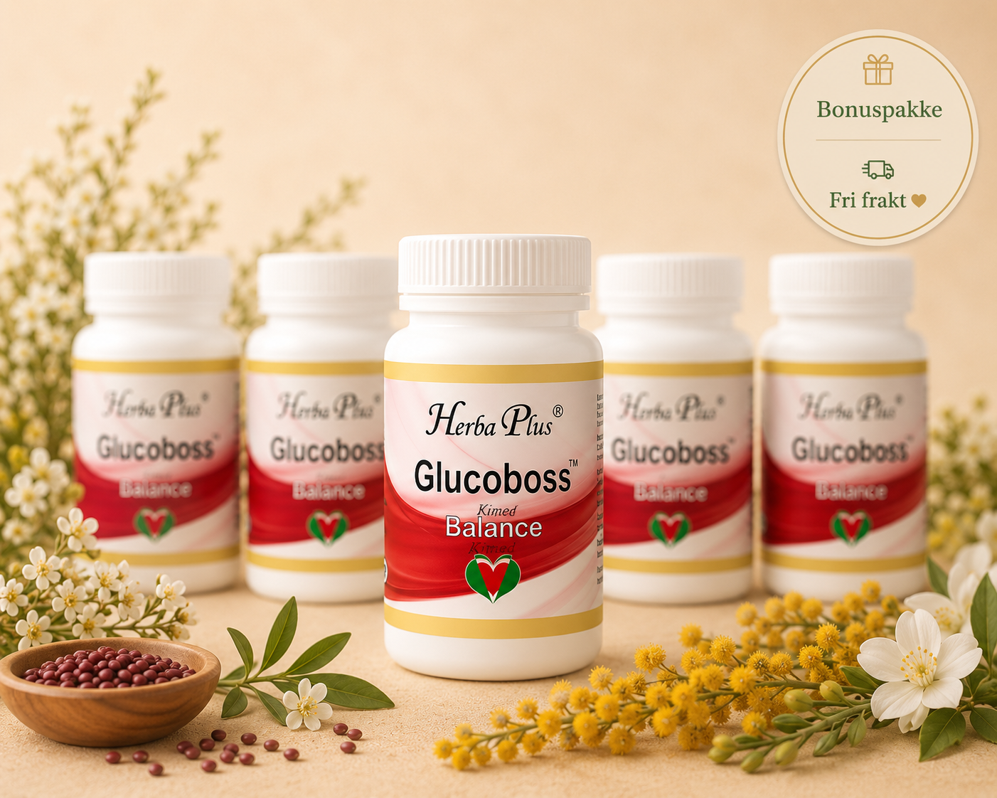 Herba Plus Glucoboss Balance -Vektkontroll- 6 for 5