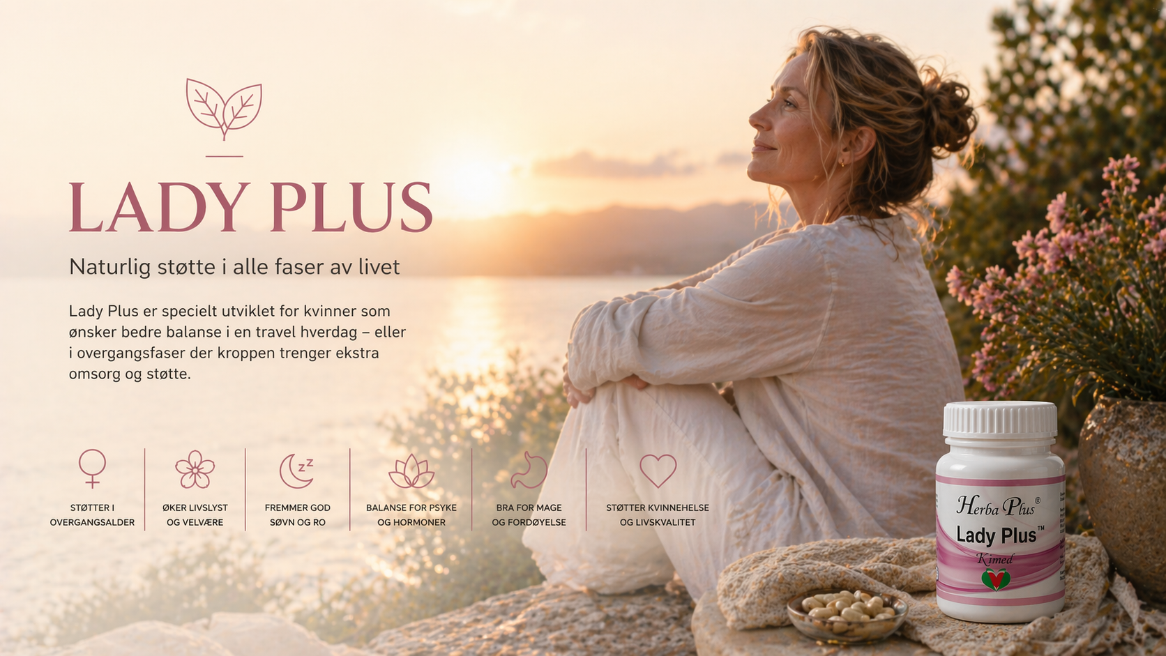 Herba Plus Lady Plus -hormonbalansen og klimakteriet-