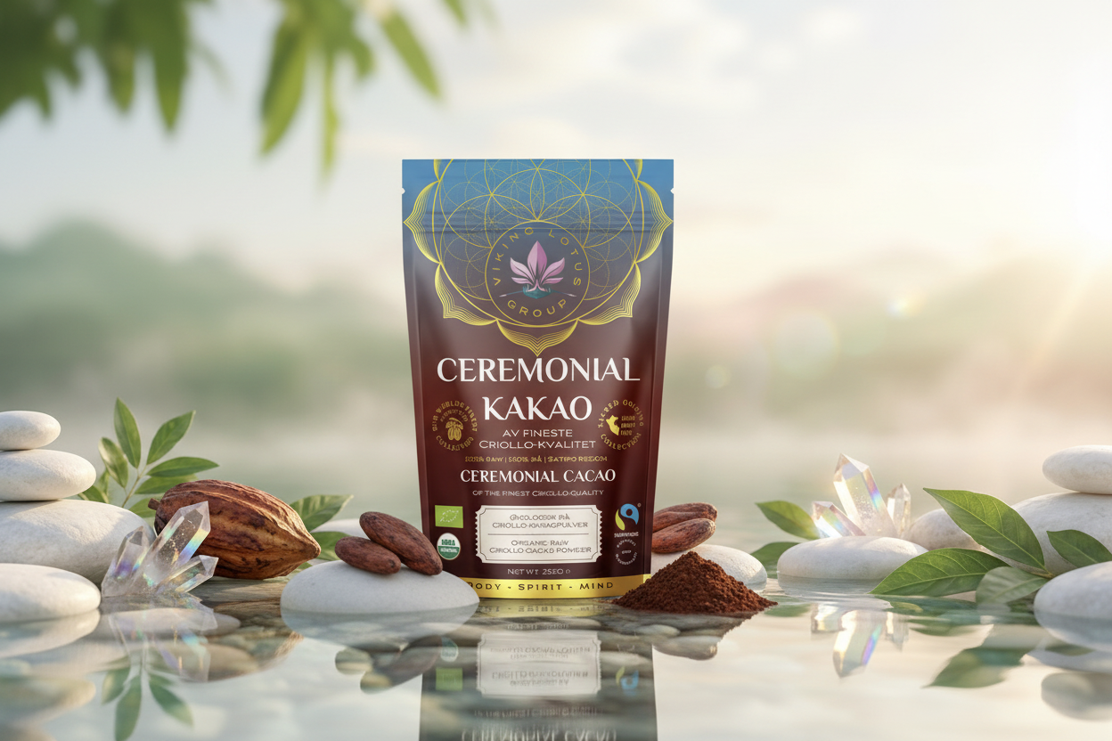 Ceremonial Cacao på hvite utesteiner