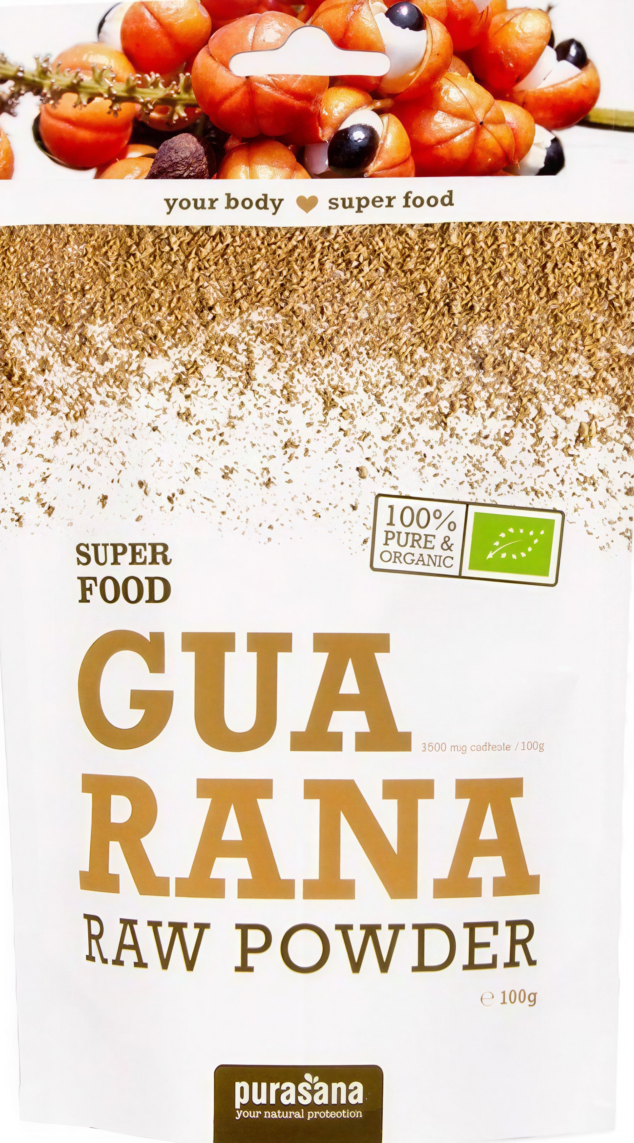 Purasana Guarana Pulver Øko 100g