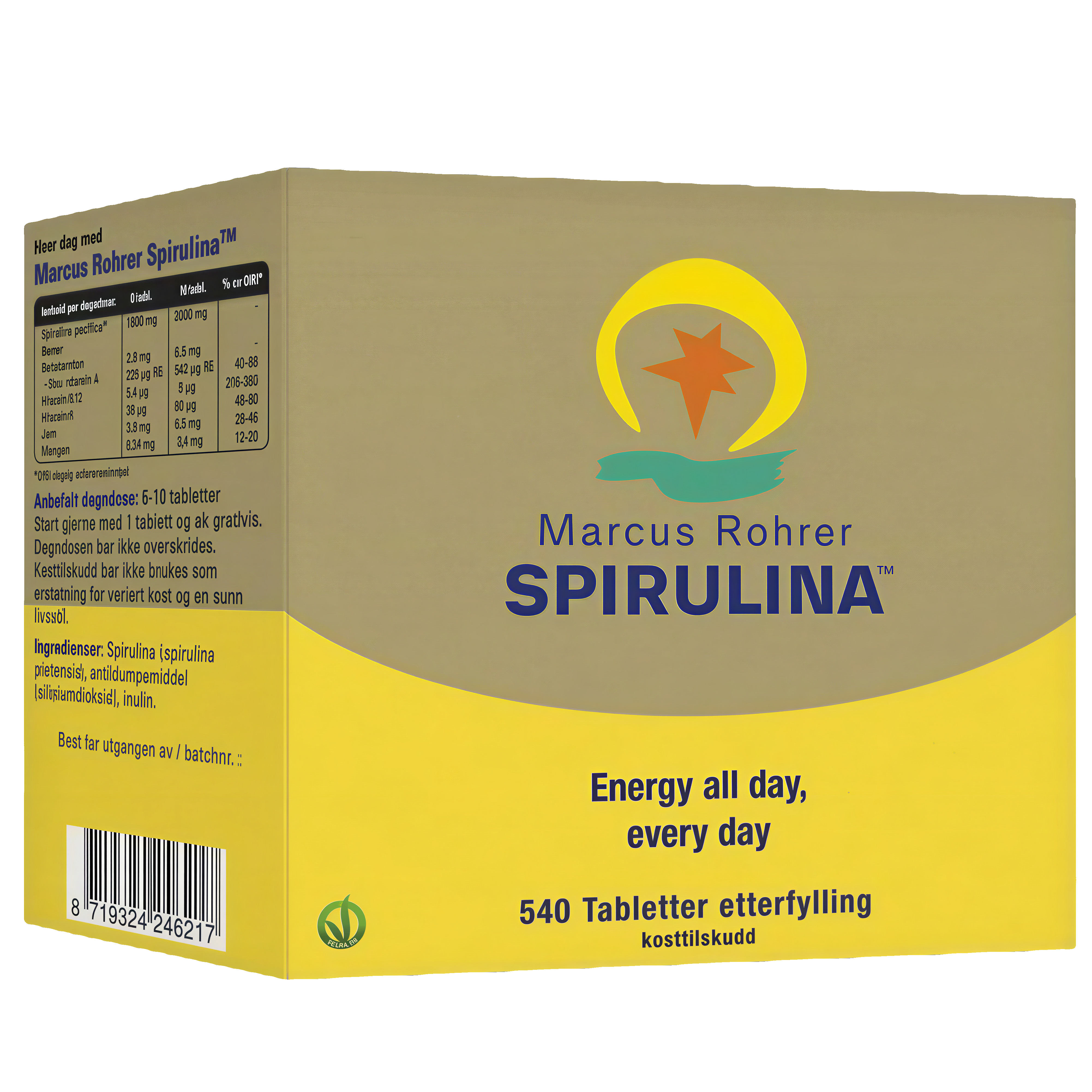 Marcus Rohrer Spirulina - 540 tbl refill