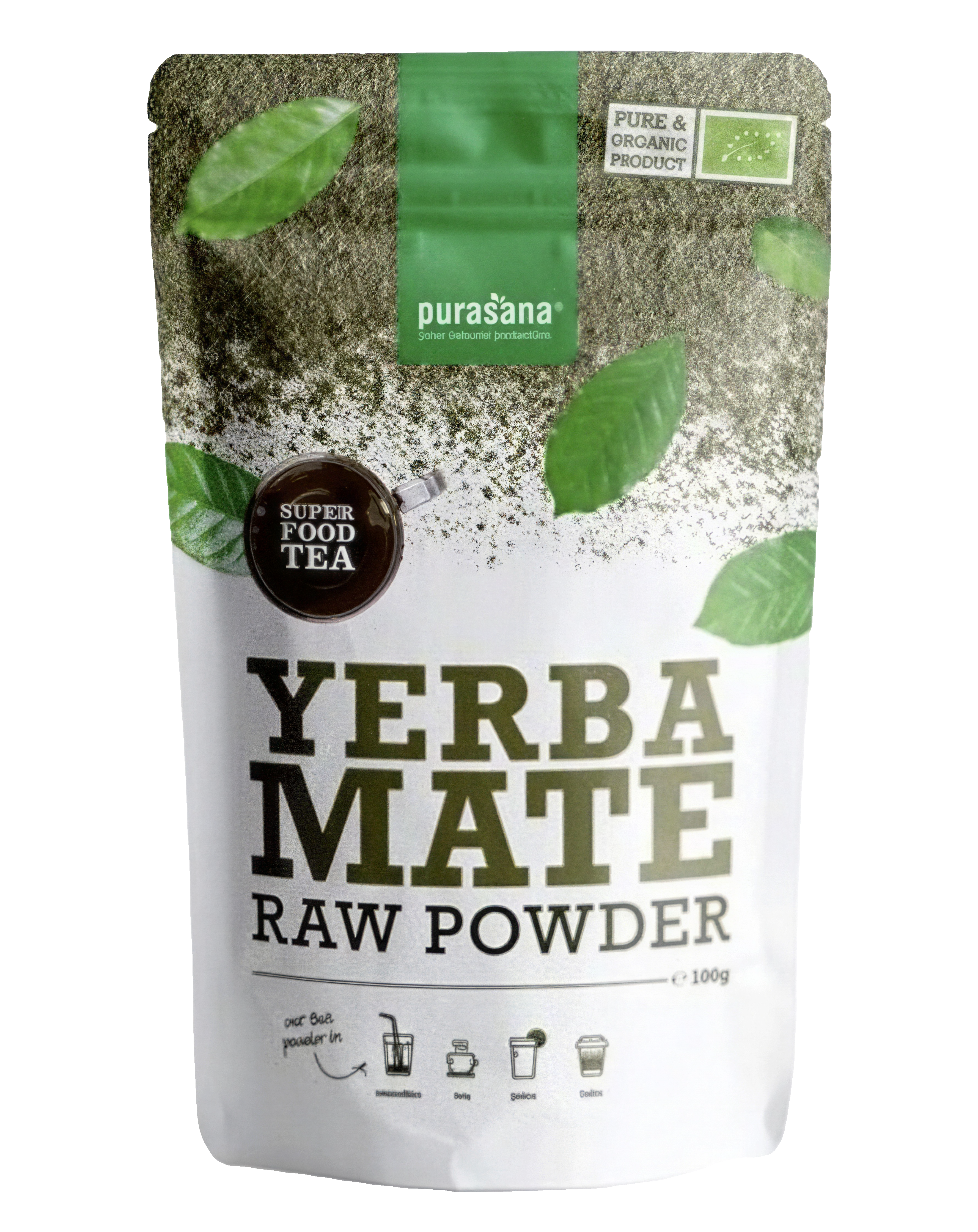 Purasana Yerba Mate Pulver Øko 100g