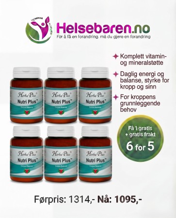 Herba Plus Nutri Plus -komplett kosttilskudd med Omega 3- 6 for 5