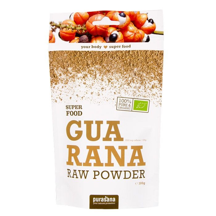 100 g. Guarana-pulver kan brukes i smoothie eller i en smoothie bowl og gir en energi-boost! Perfekt for å erstatte kaffe. Også kilde til fiber og protein.