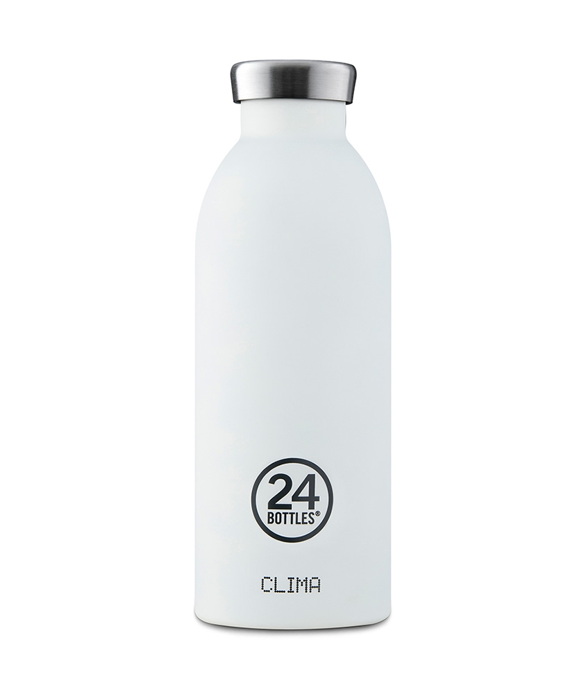 Clima er den nyeste utgaven av flasken fra 24Bottles som er dobbel isolert og holder derfor på varmen i 12 timer og kald drikke i hele 24 timer!