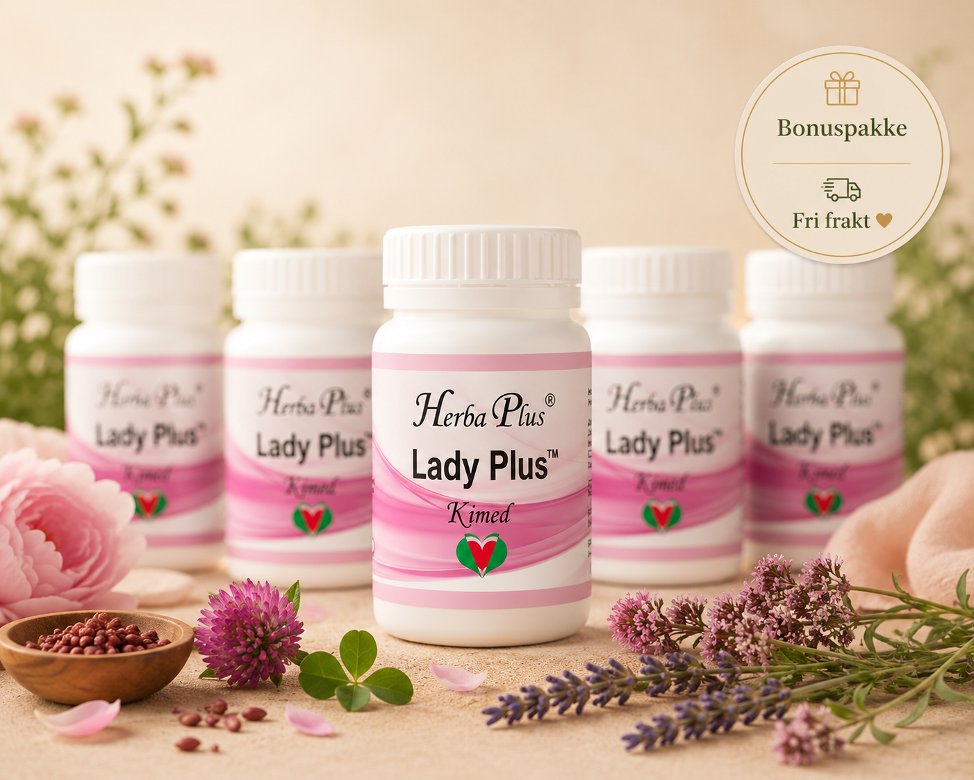 Herba Plus Lady Plus -hormonbalansen og klimakteriet- 6 for 5