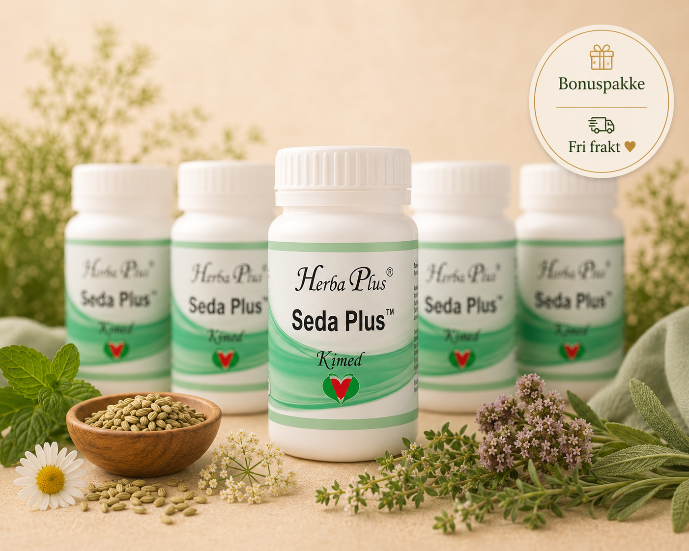 Herba Plus Seda Plus -Nervesystemet- 6 for 5