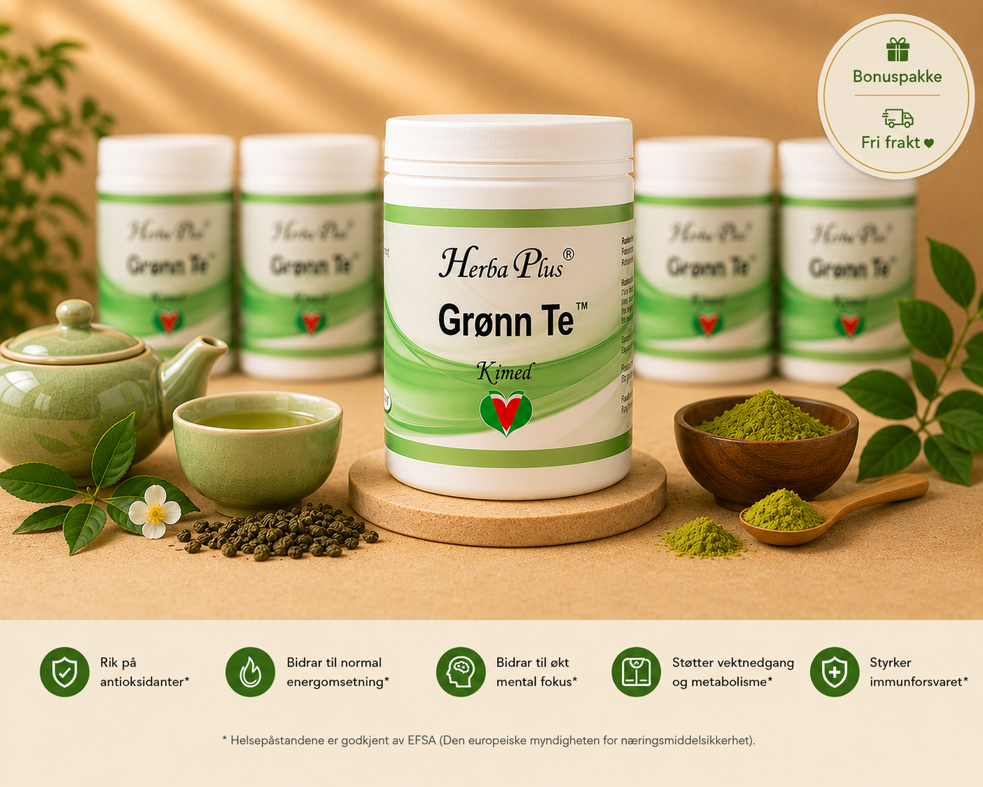 Herba Plus Grønn Te 6 for 5