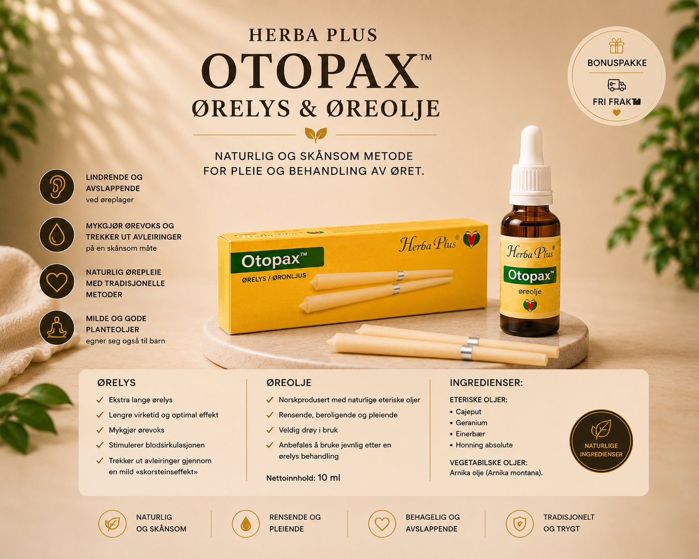 Herba Plus Otopax Ørelys/Øreolje pakke