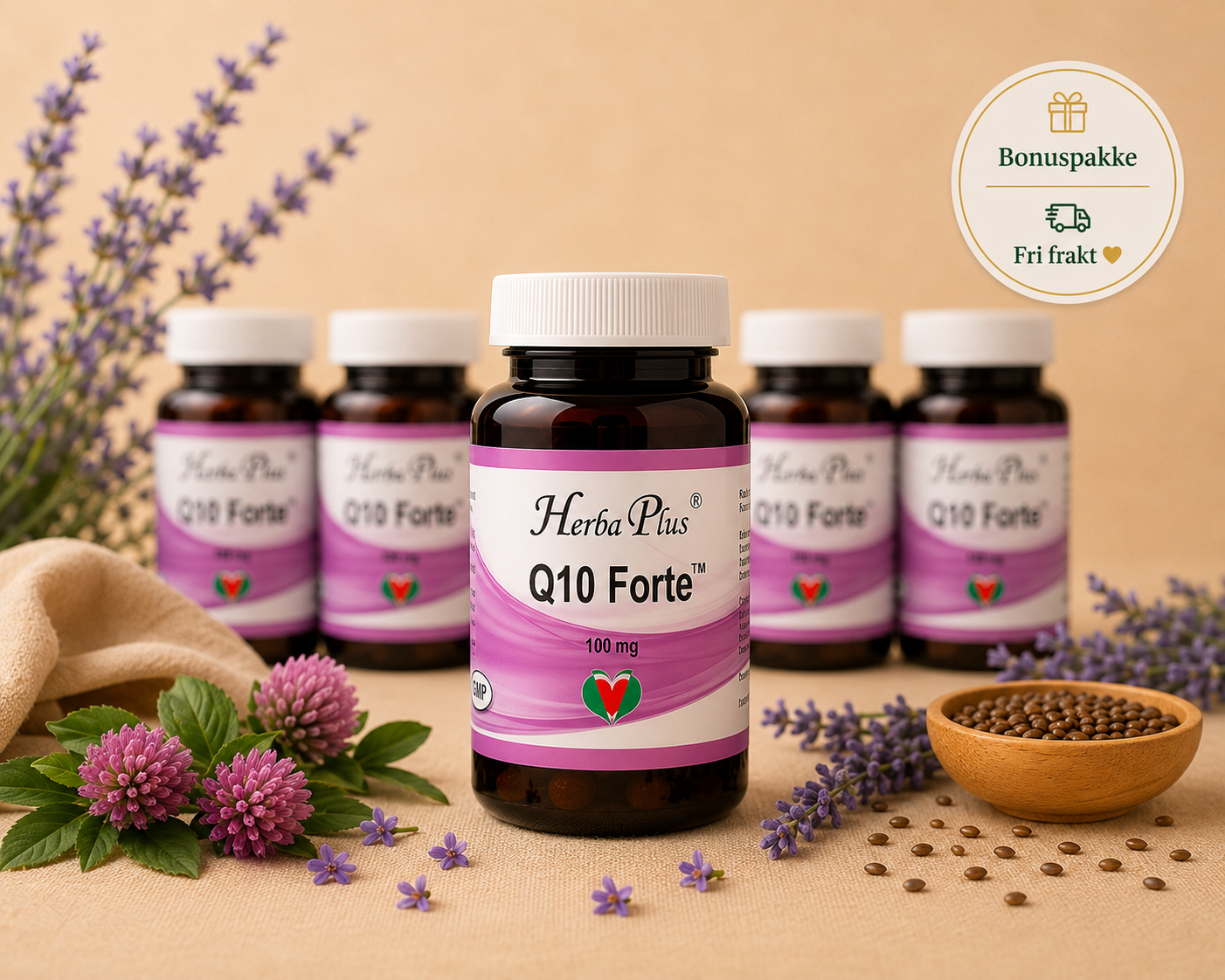 Herba Plus Q10 Forte -energi- 6 for 5