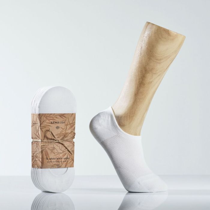 Bambusa - Ankelsokker av bambus - Hvit 7 pk.